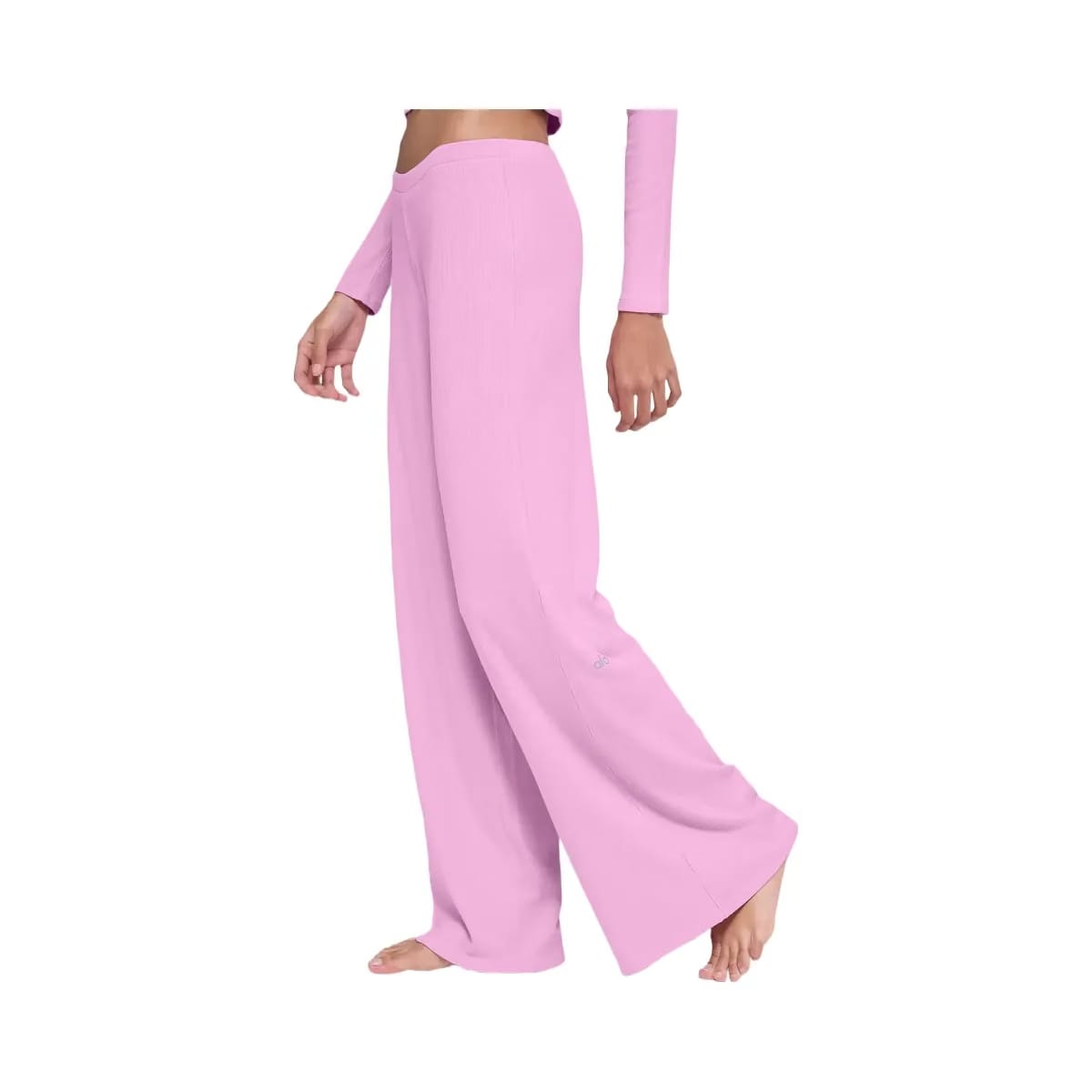 Alo Women's Mid-Rise Dreamlight Straight Pant - Candy Heart Pink