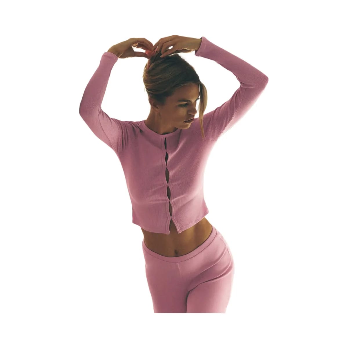 Alo Women's Dreamlight Long Sleeve Top - Candy Heart Pink