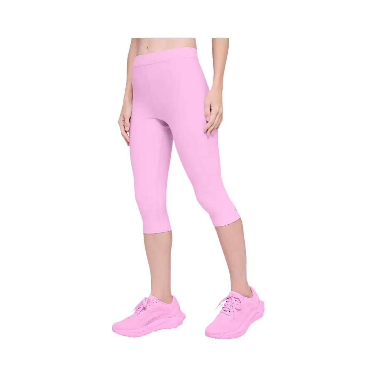 Alo Women's soft High-Waist Iconic 90's Capri - Candy Heart Pink