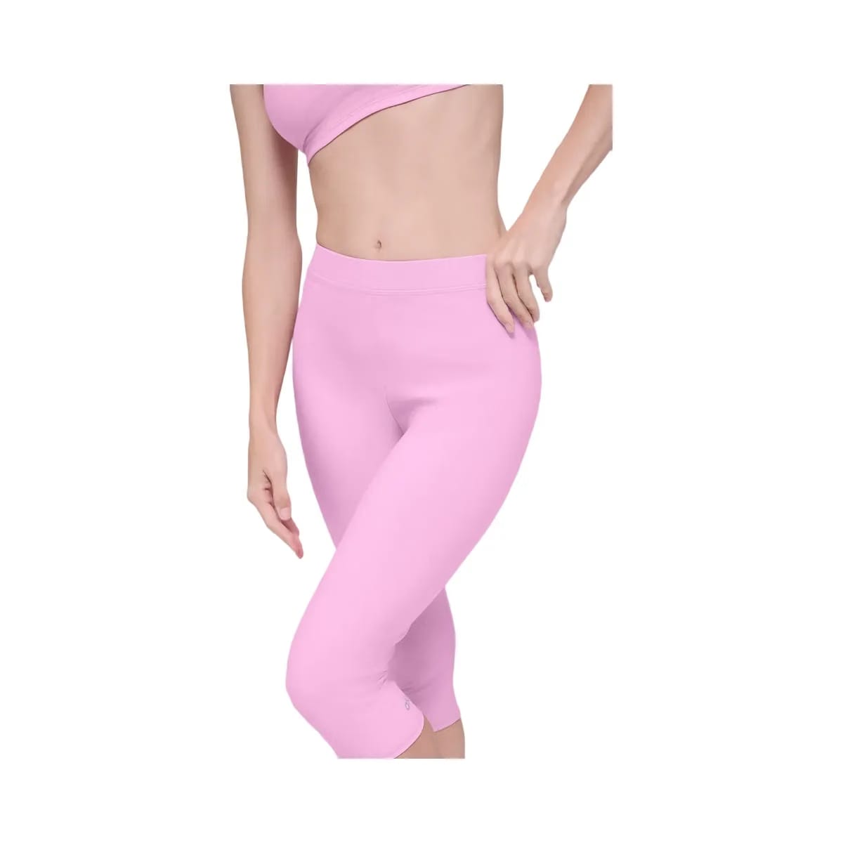 Alo Women's soft High-Waist Iconic 90's Capri - Candy Heart Pink