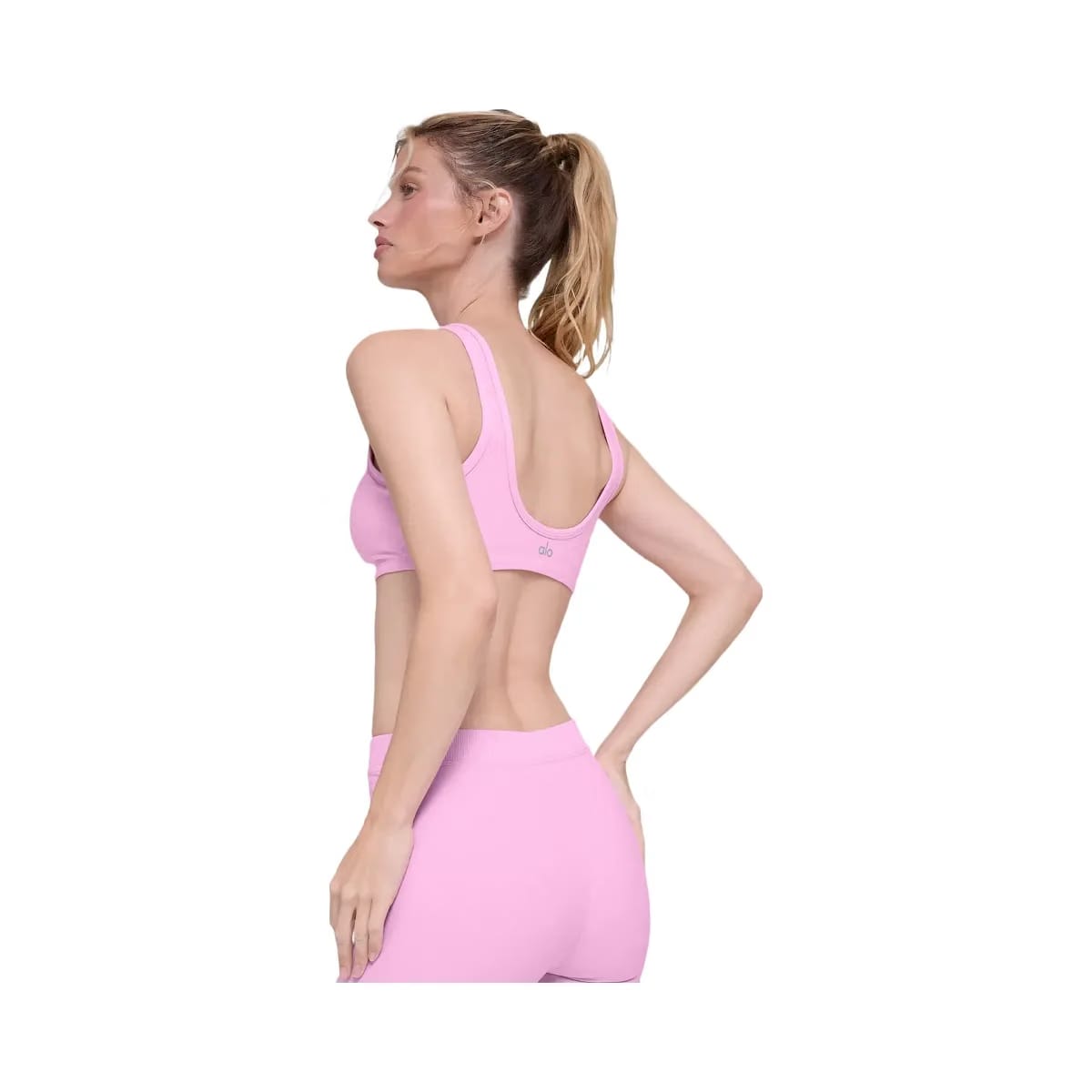 Alo Women's soft Center Stage Bra - Candy Heart Pink