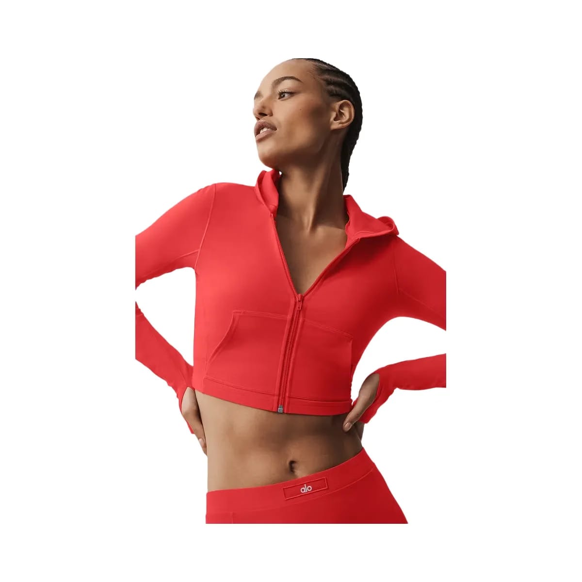 Alo Women's soft Sincere Fitted Jacket - Bright Red
