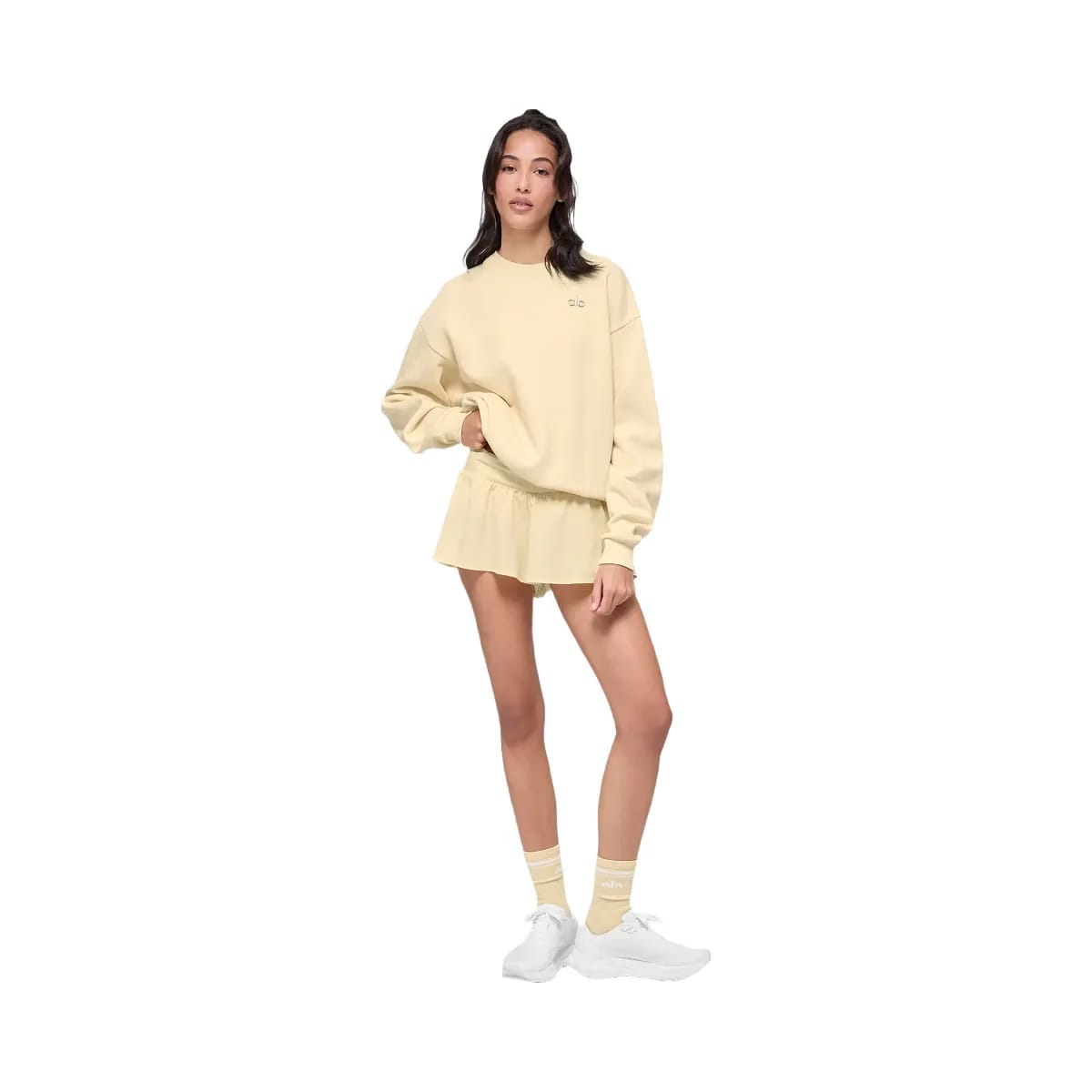 Alo Accolade Crew Neck Pullover - Candlelight Yellow