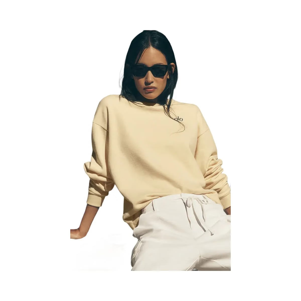 Alo Accolade Crew Neck Pullover - Candlelight Yellow