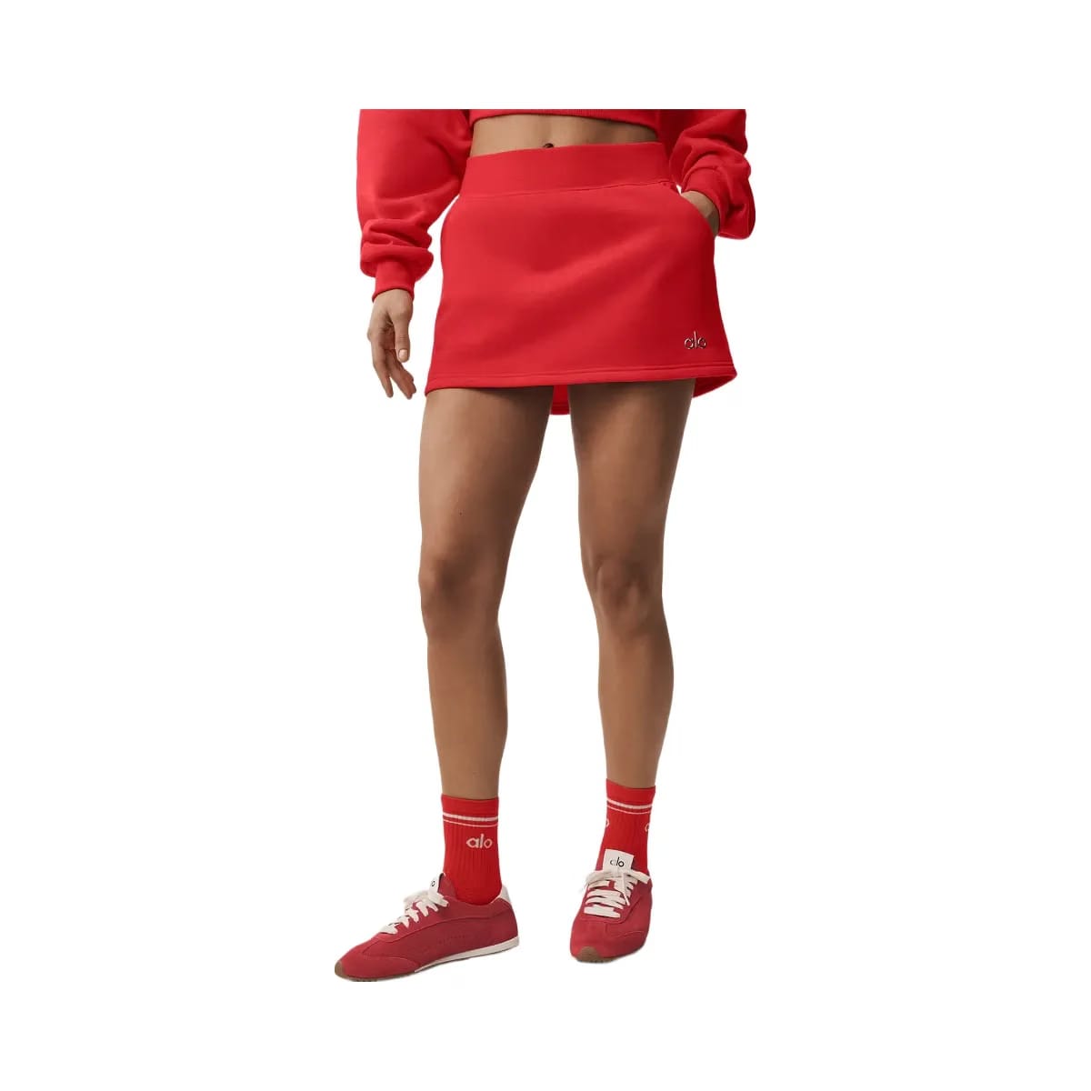 Alo Women's Accolade Skirt - Bright Red