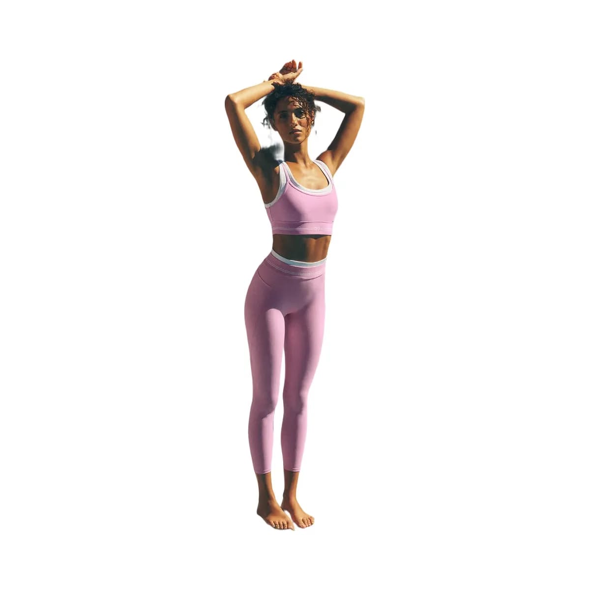 Alo Women's Airbrush High-Waist 7/8 Better Together Legging - Candy Heart Pink/White
