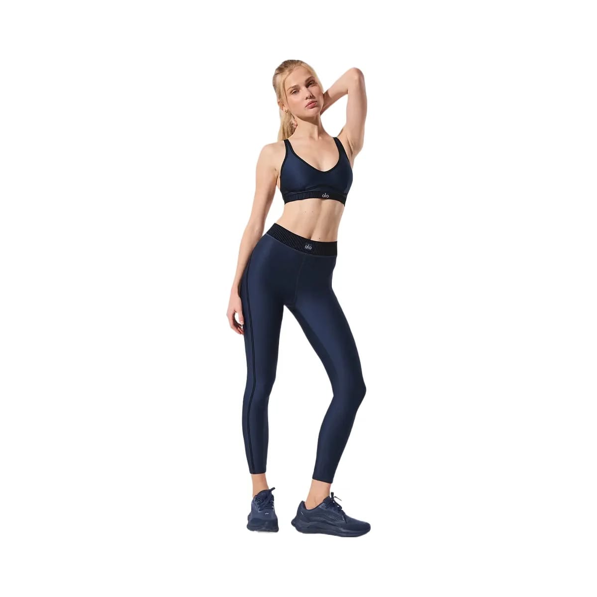 Alo Women's Airlift Line Up Bra - Navy