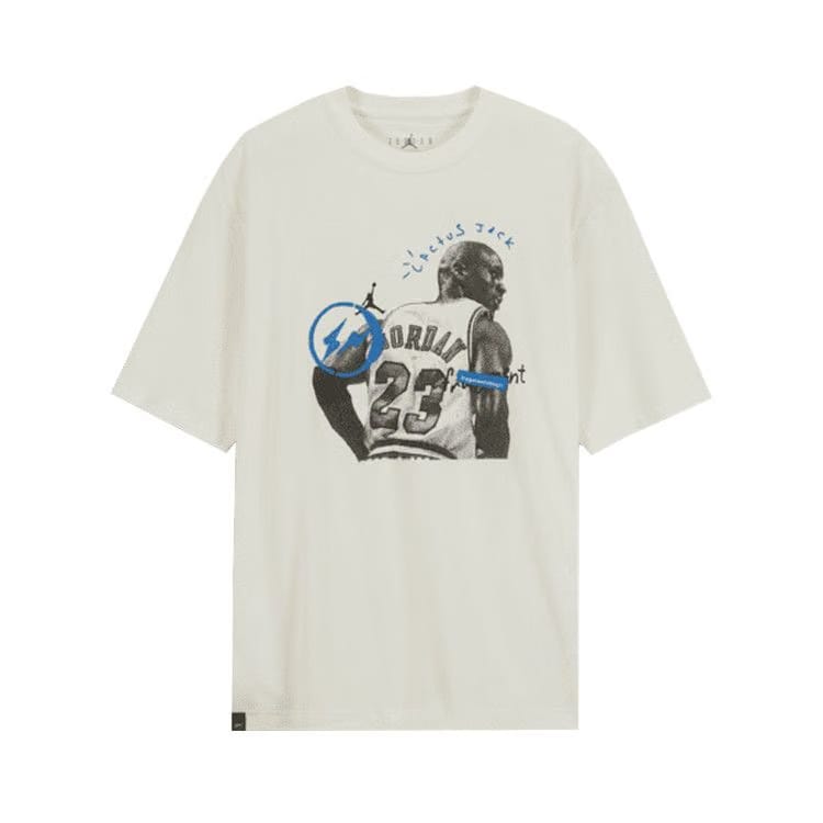 Air Jordan x Travis Scott x Fragment Shorts-Sleeve T-Shirt White