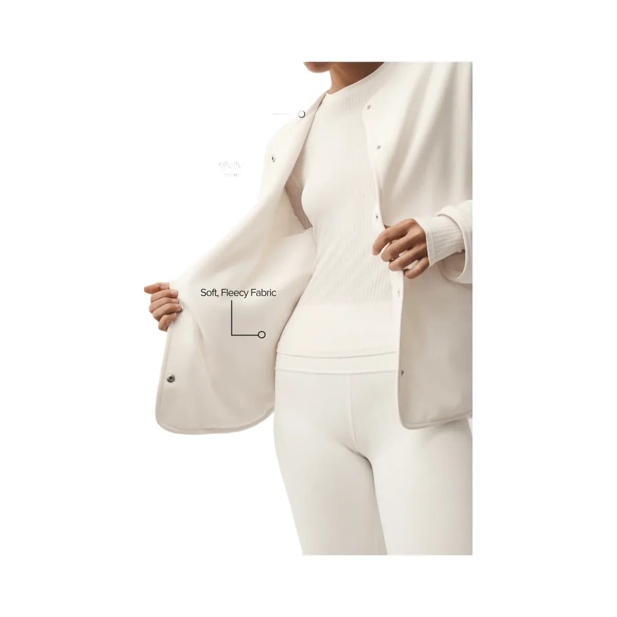 Alo Women's Polar Fleece Take Note Jacket - Ivory