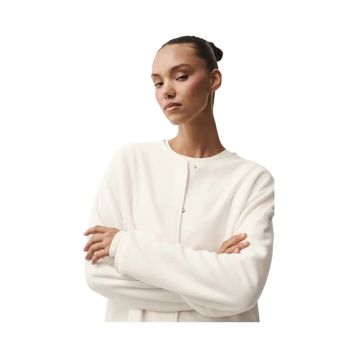 Alo Women's Polar Fleece Take Note Jacket - Ivory