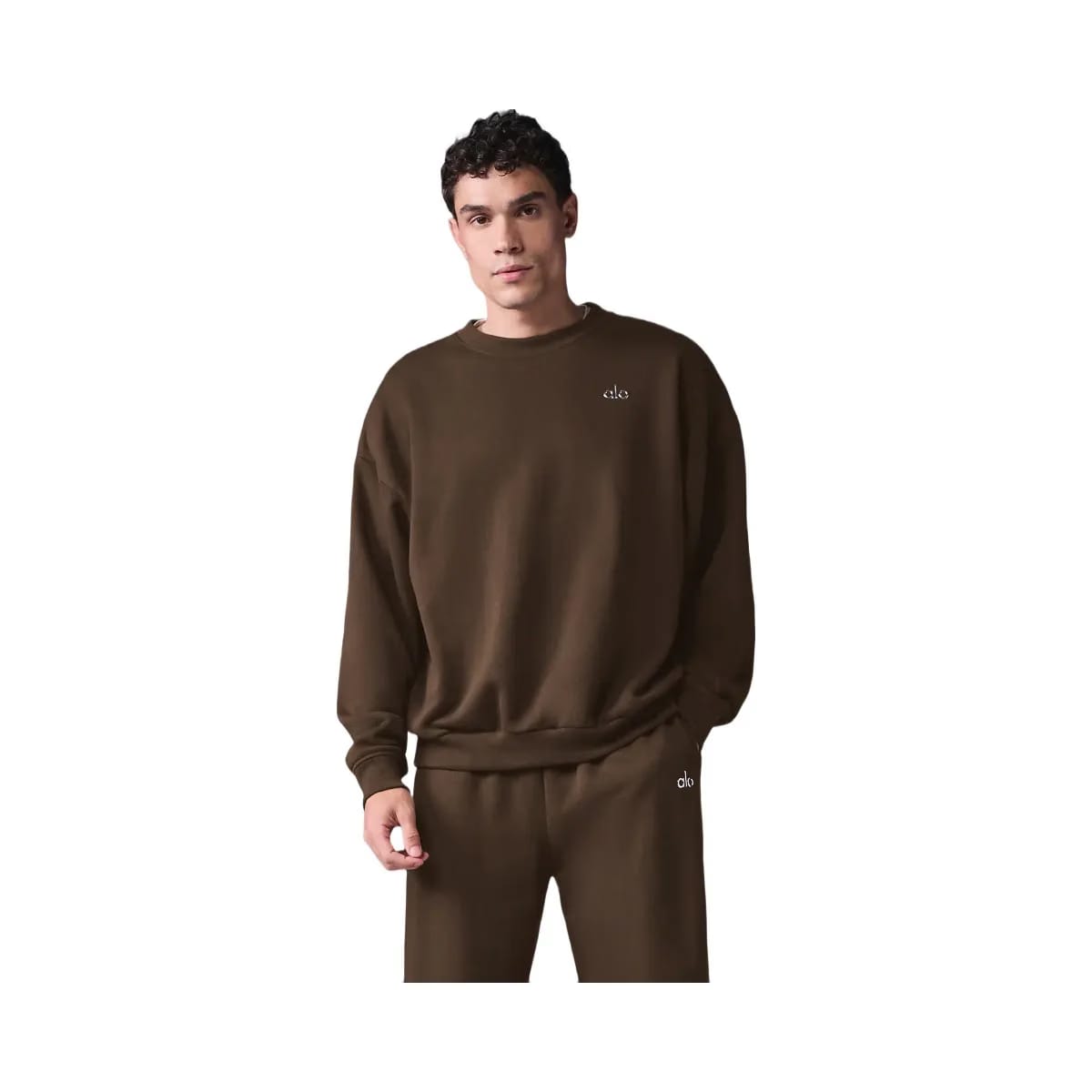 Alo Accolade Crew Neck Pullover - Espresso