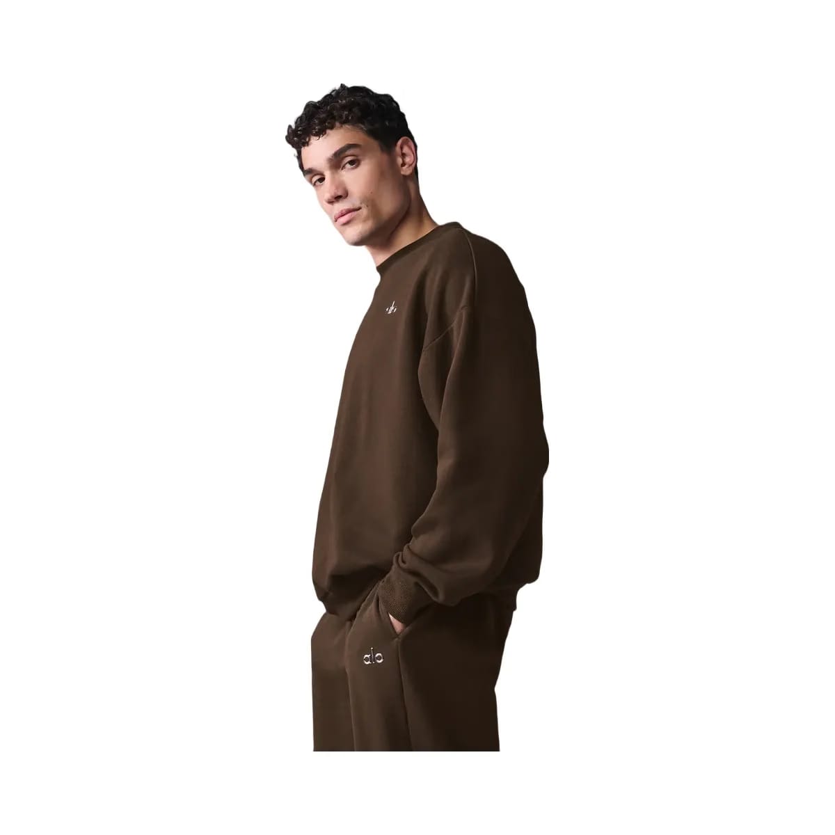 Alo Accolade Crew Neck Pullover - Espresso