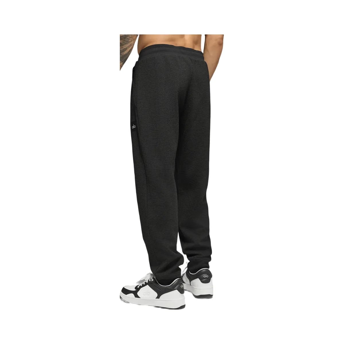 Alo Men's Waffle Lounge Jogger - Black
