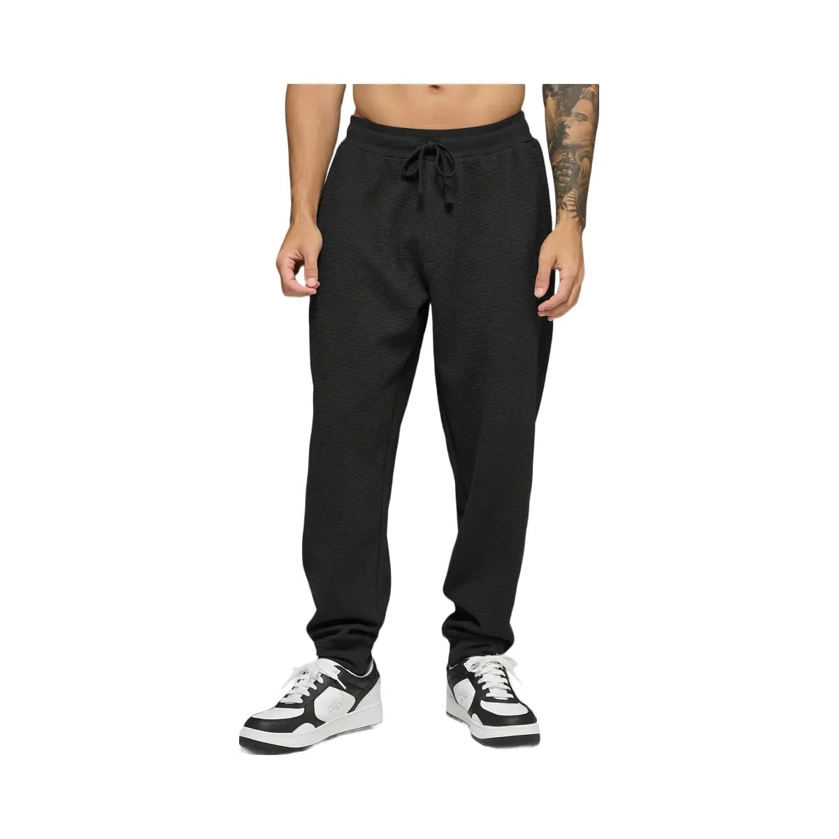 Alo Men's Waffle Lounge Jogger - Black