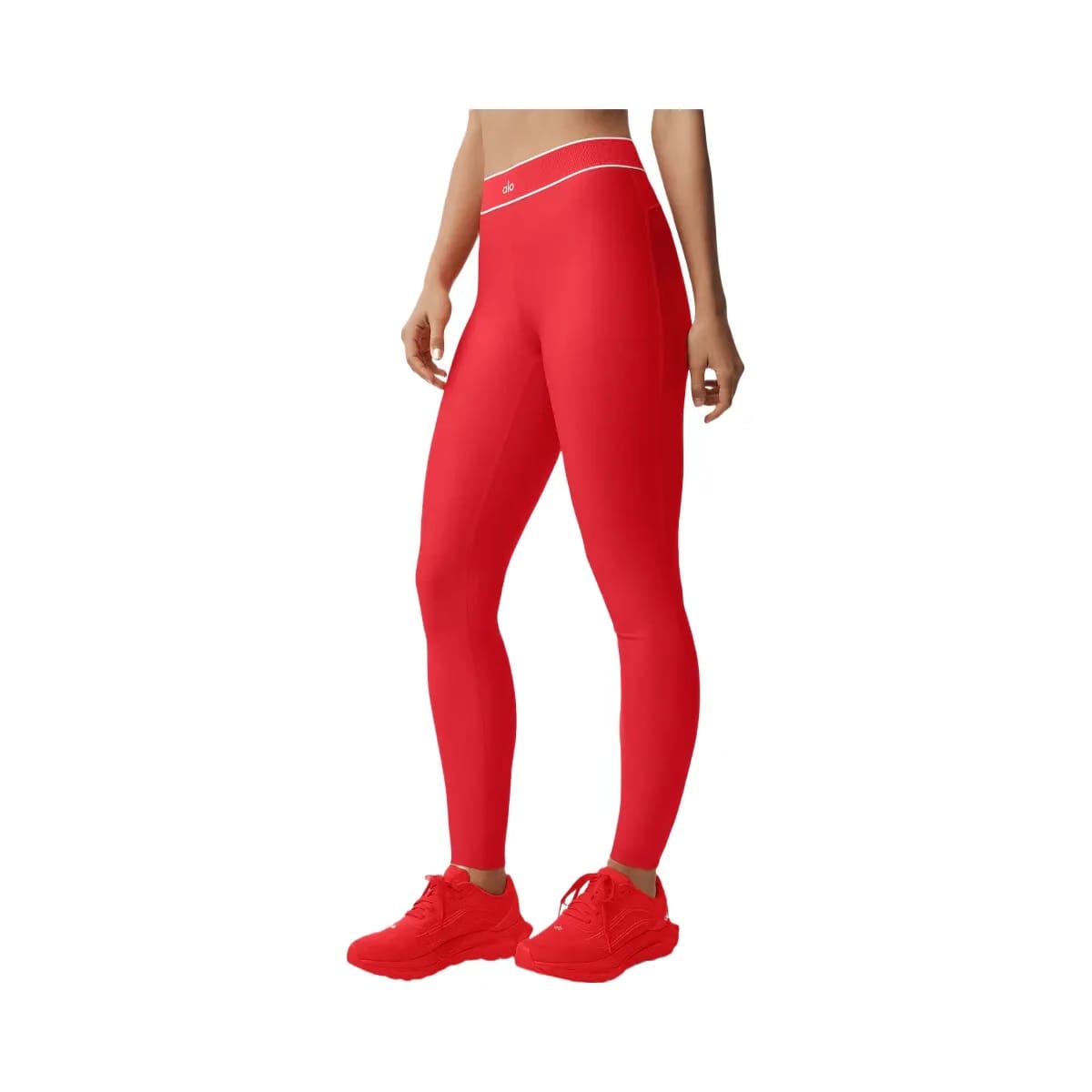 Alo Women's Airlift High-Waist Alignment Legging - Bright Red/White
