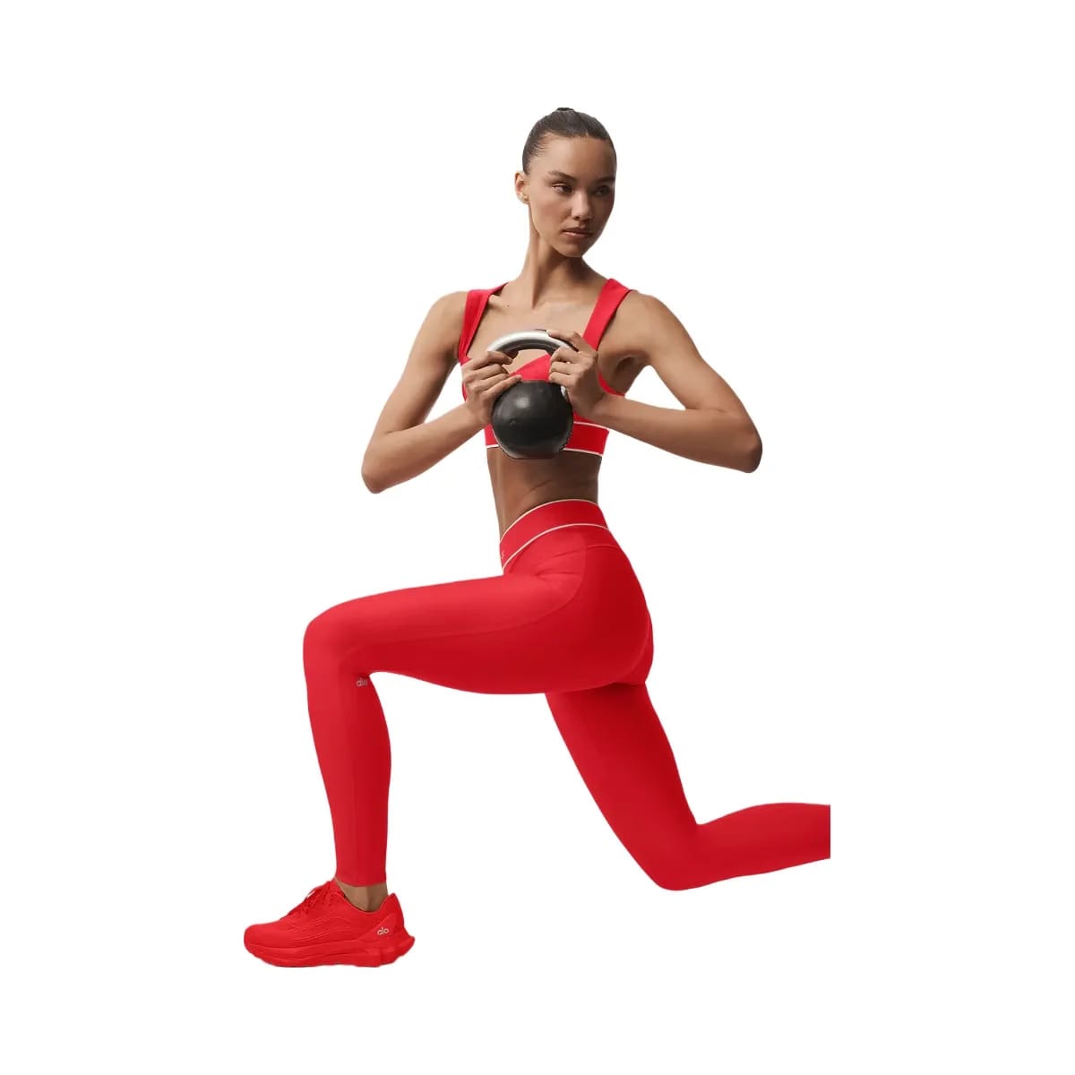 Alo Women's Airlift High-Waist Alignment Legging - Bright Red/White