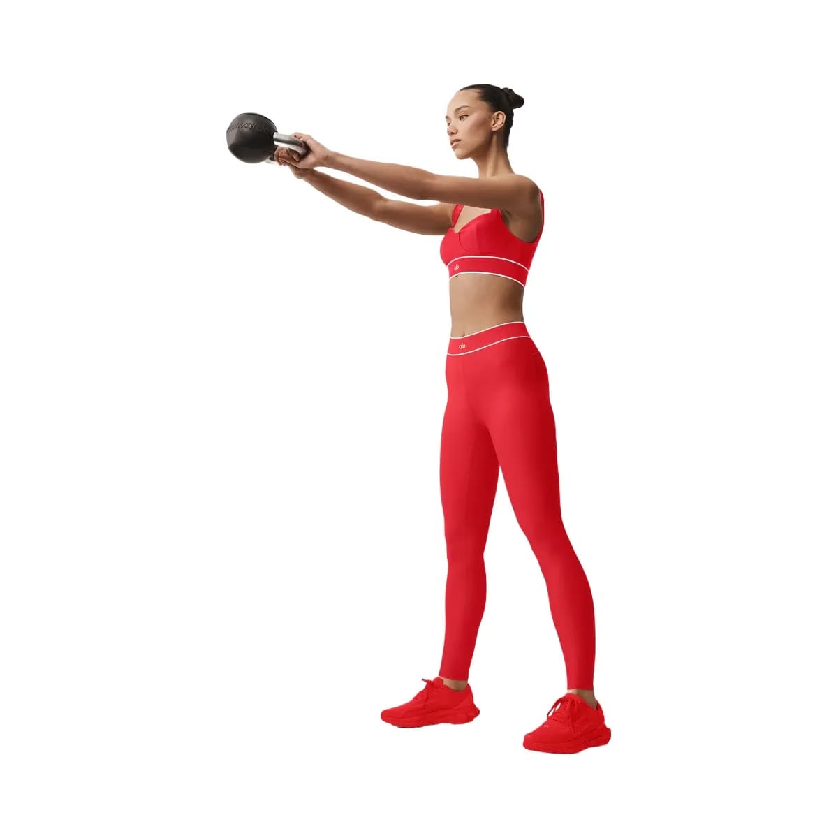 Alo Women's Airlift High-Waist Alignment Legging - Bright Red/White