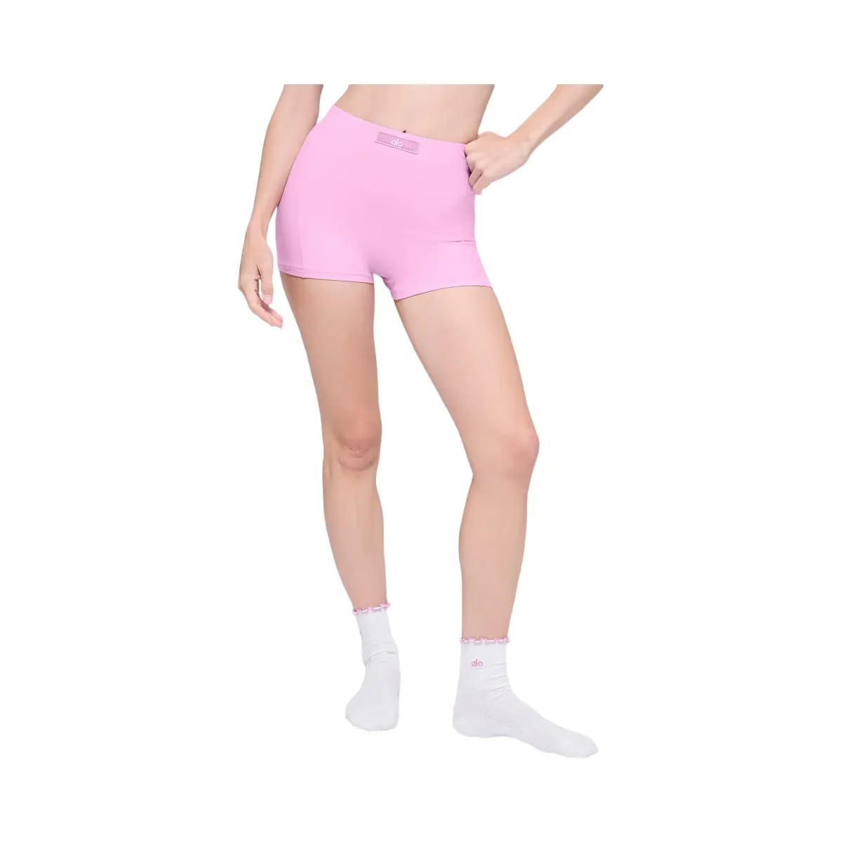 Alo Women's soft Sincere Micro Short - Candy Heart Pink