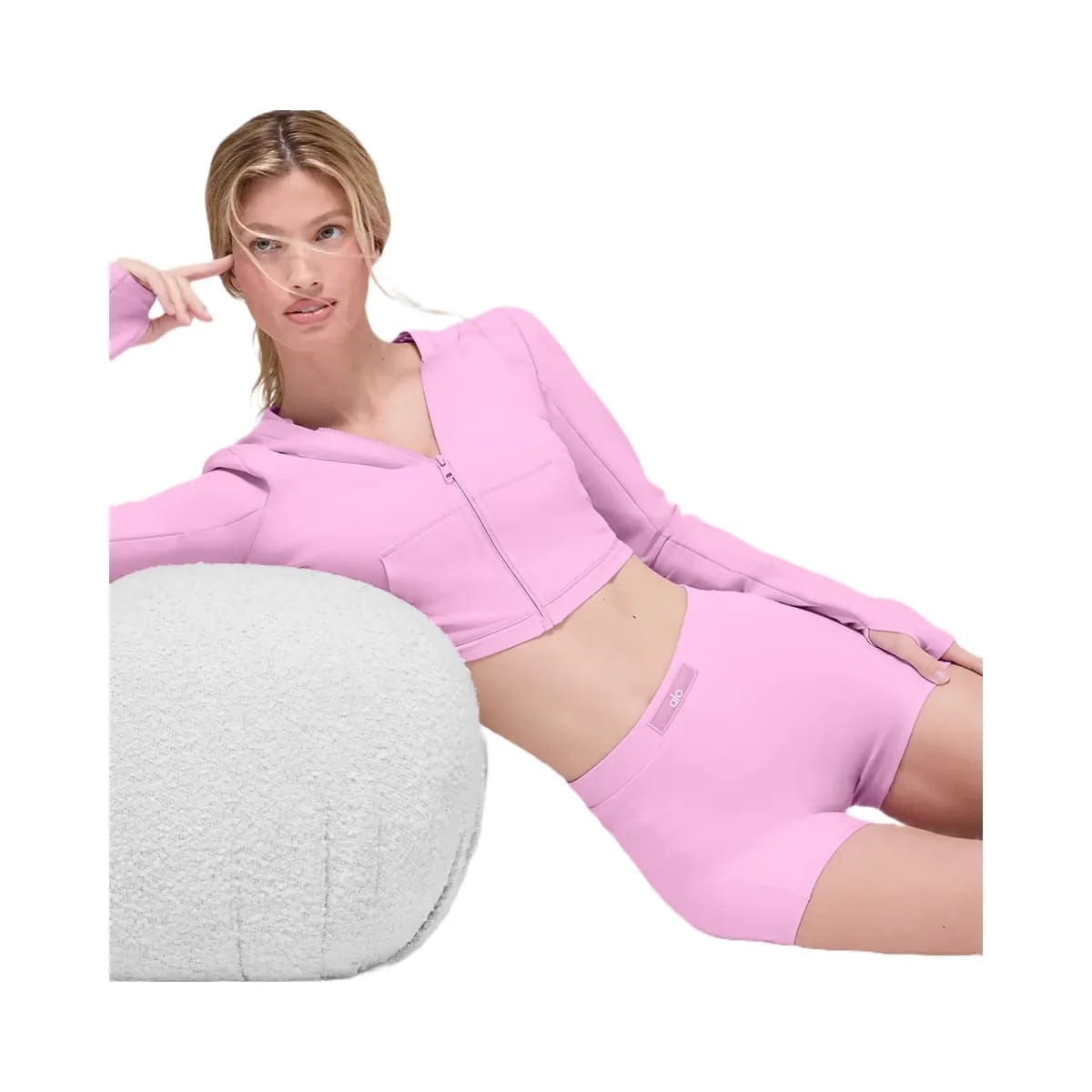Alo Women's soft Sincere Micro Short - Candy Heart Pink