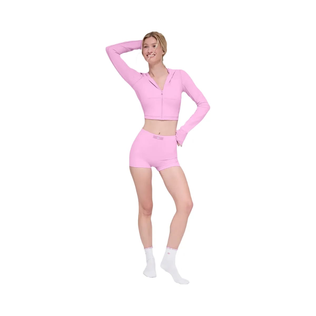 Alo Women's soft Sincere Micro Short - Candy Heart Pink
