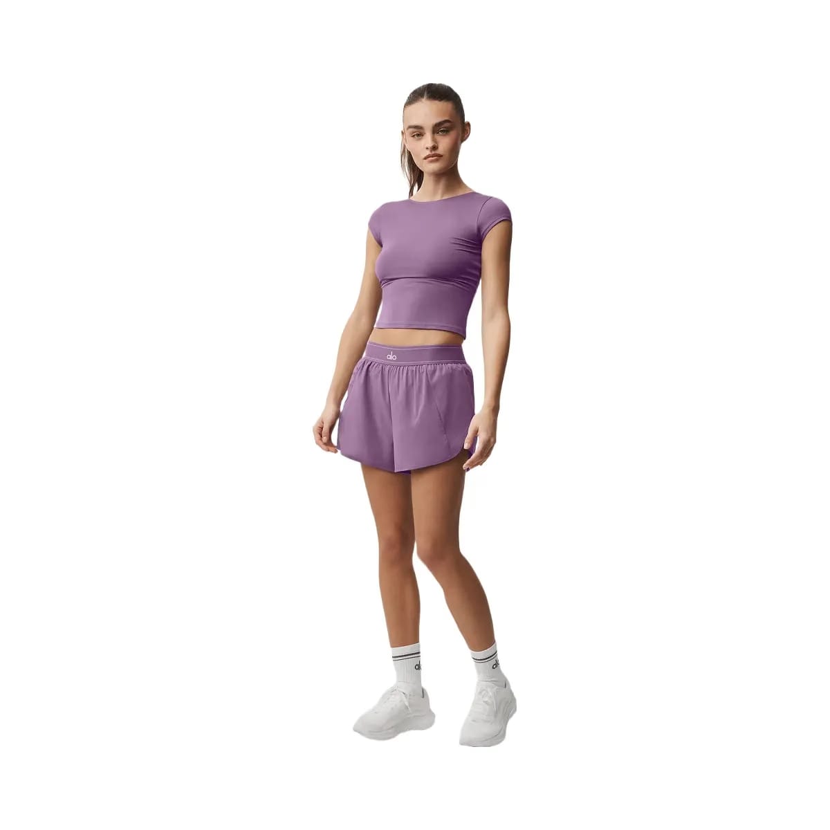 Alo Women's Match Point Short - Plum Kiss