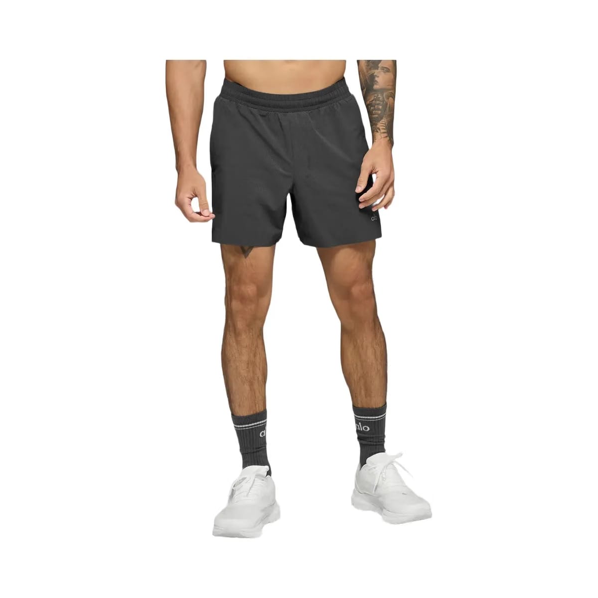 Alo Men's 5" Traction Running Short - Anthracite