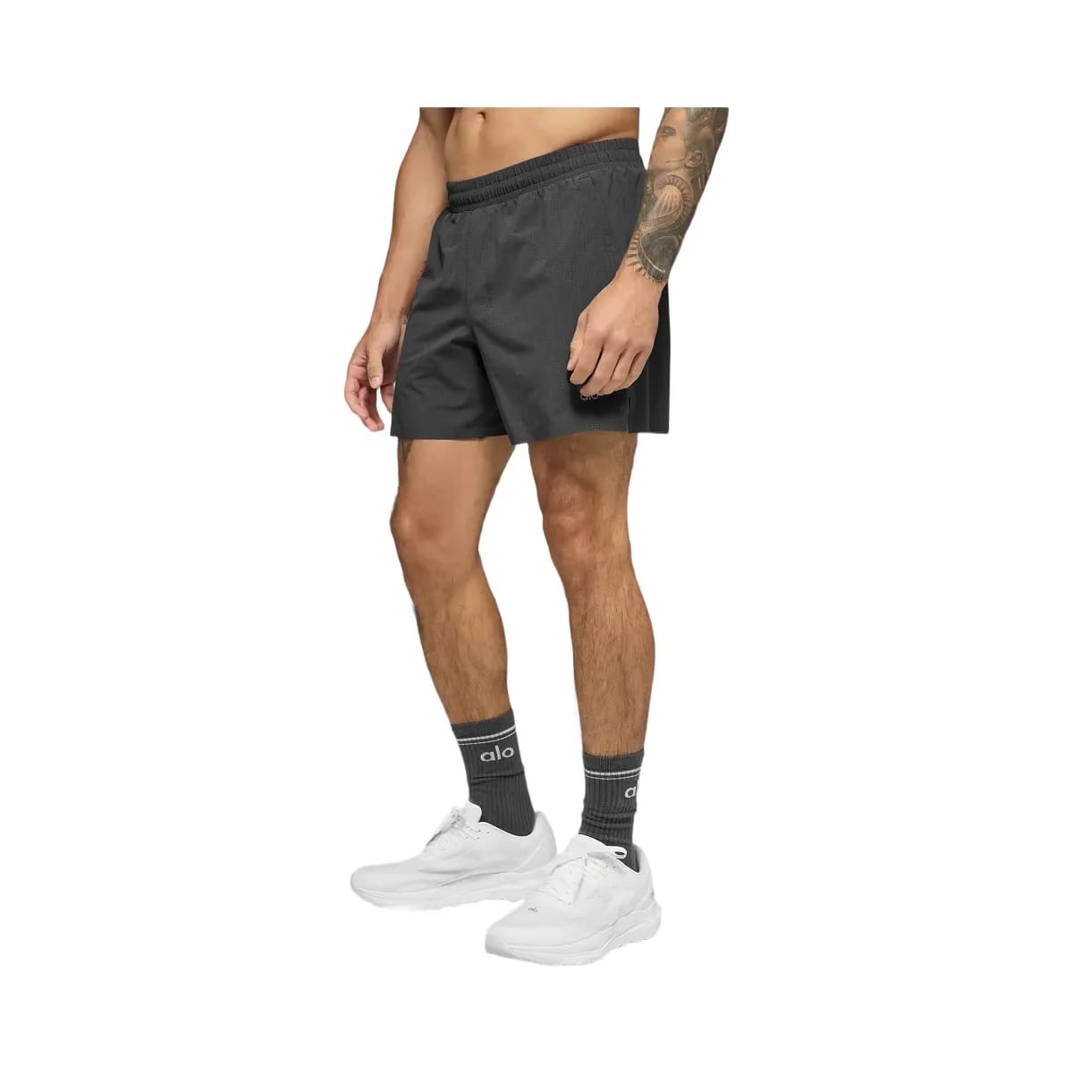 Alo Men's 5" Traction Running Short - Anthracite