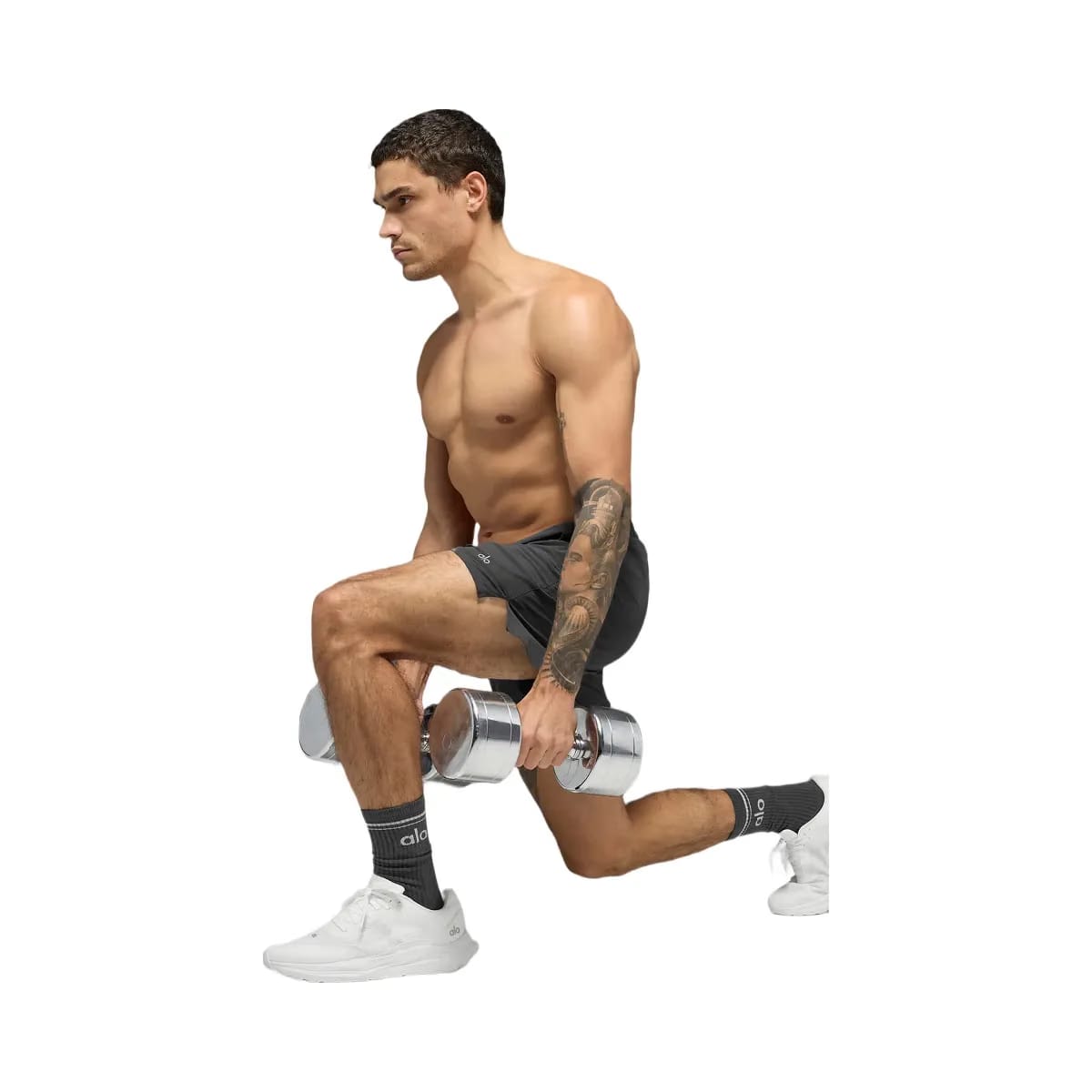 Alo Men's 5" Traction Running Short - Anthracite