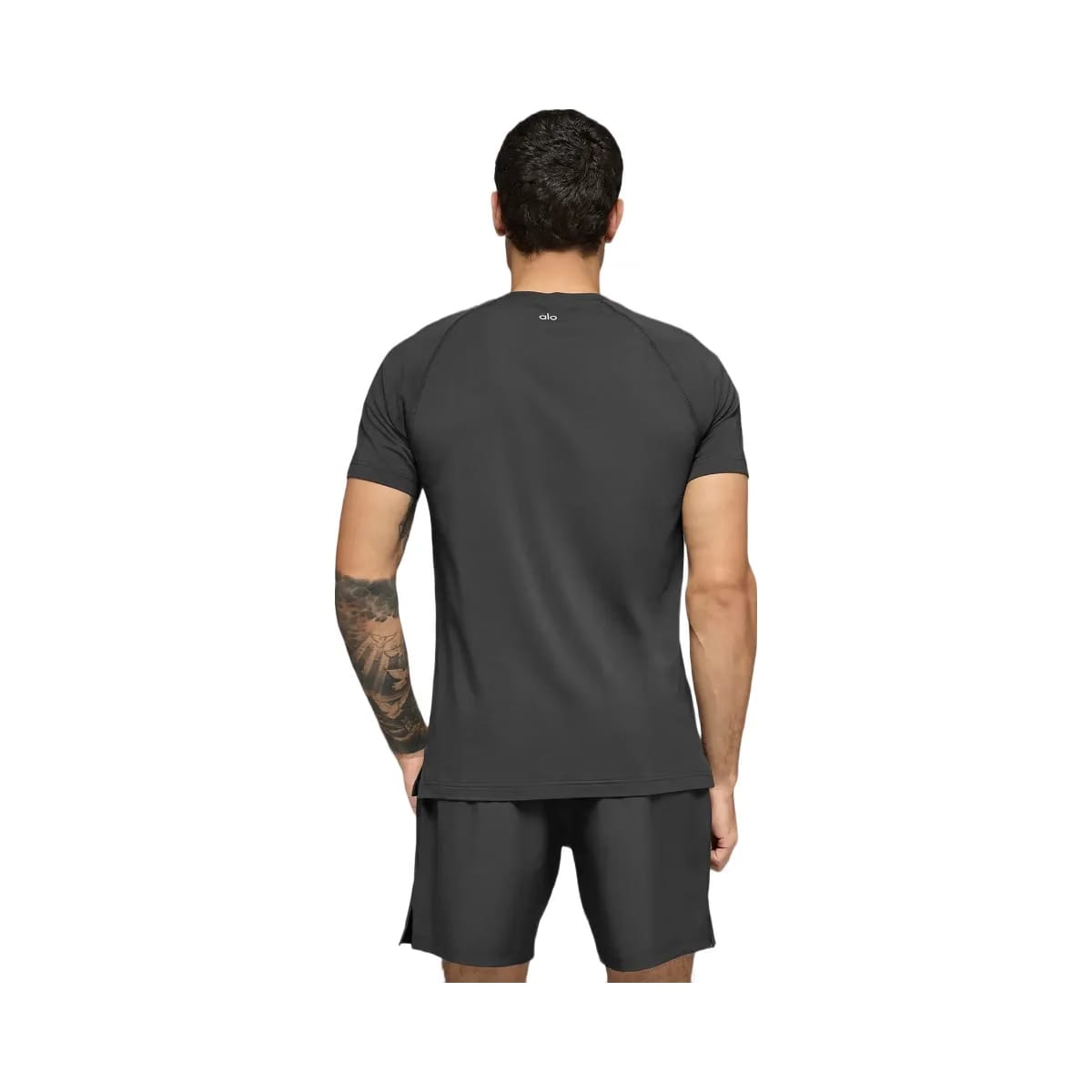 Alo Men's Vapor Crewneck Short Sleeve - Anthracite