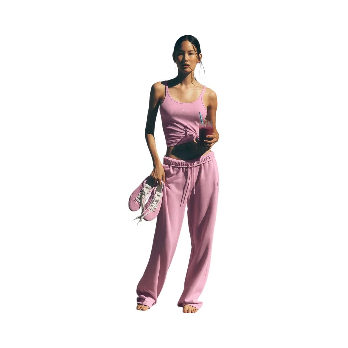 Alo Accolade Straight Leg Sweatpant - Candy Heart Pink