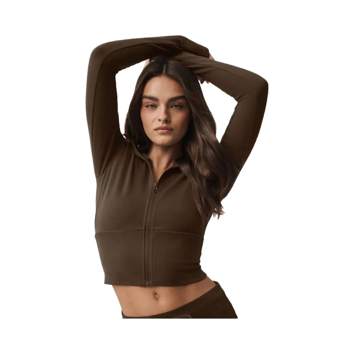 Alo Women's Sway Full Zip Hoodie - Espresso