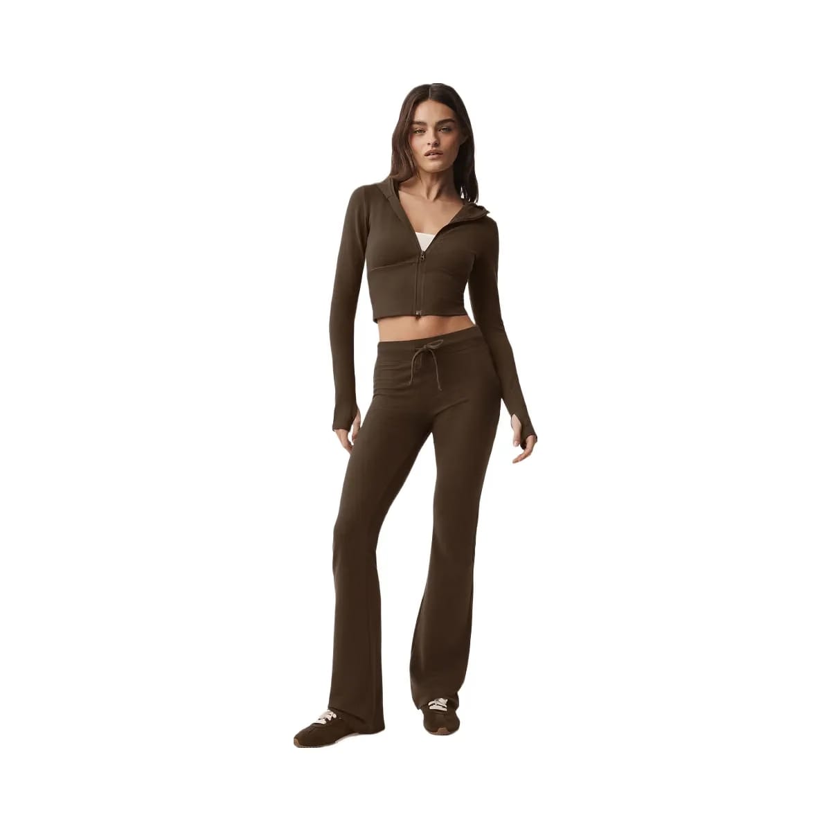 Alo Women's Sway Full Zip Hoodie - Espresso