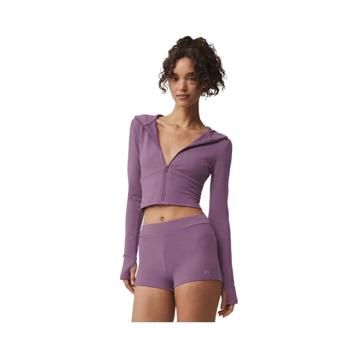 Alo Women's Sway Full Zip Hoodie - Plum Kiss