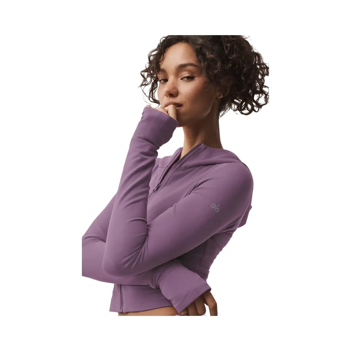 Alo Women's Sway Full Zip Hoodie - Plum Kiss