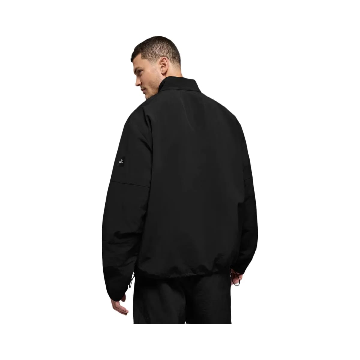 Alo Men's Light Weight Takeaway Track Pullover - Black