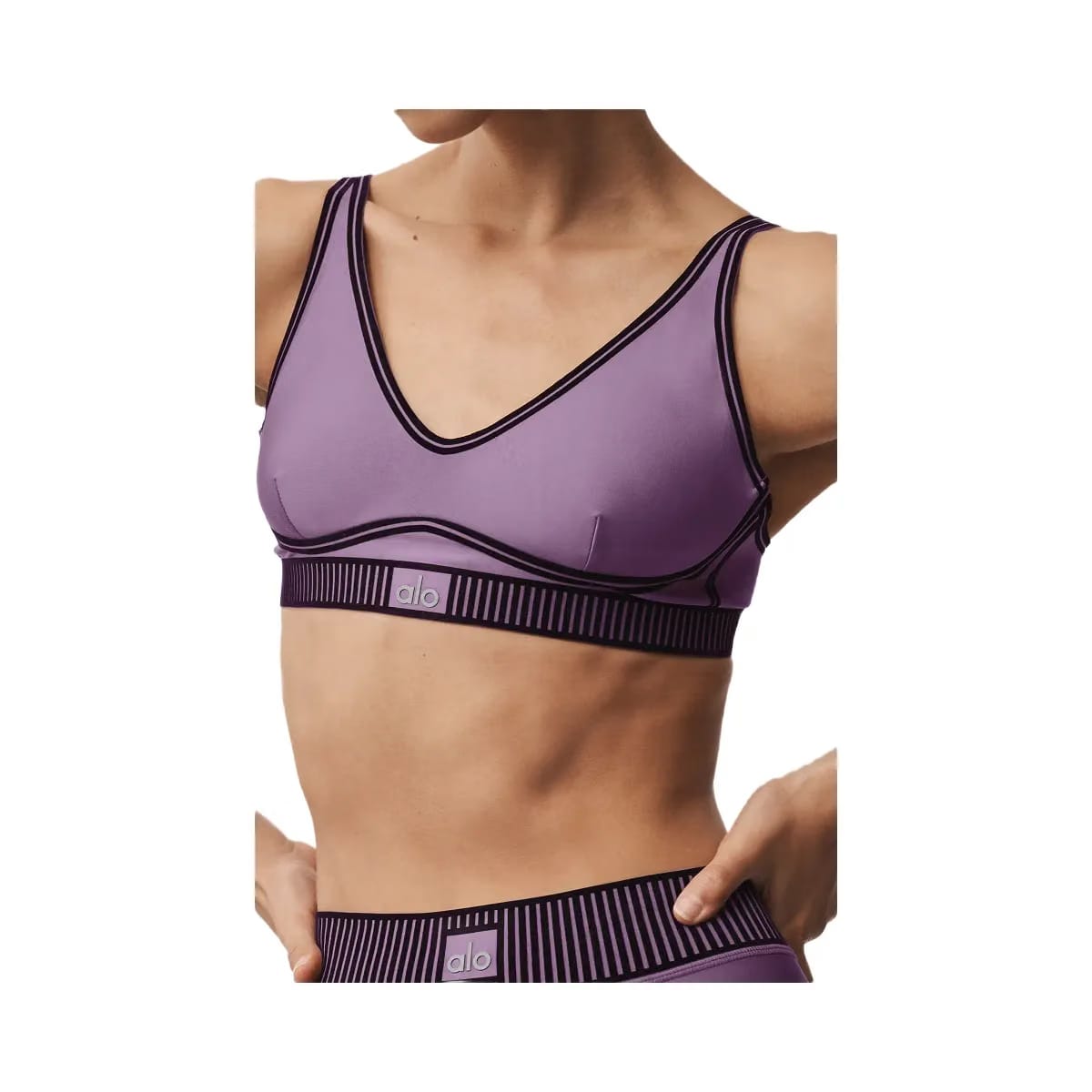 Alo Women's Airlift Line Up Bra - Plum Kiss