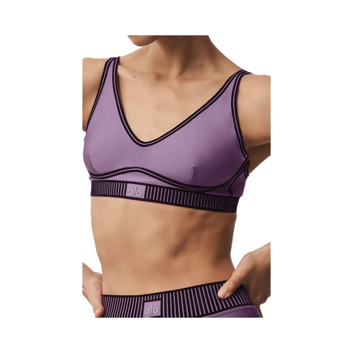 Alo Women's Airlift Line Up Bra - Plum Kiss