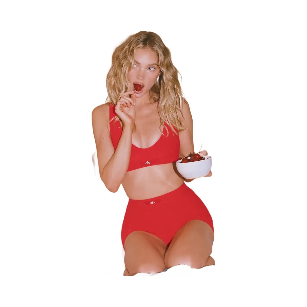 Alo Women's soft Sincere Bra - Bright Red