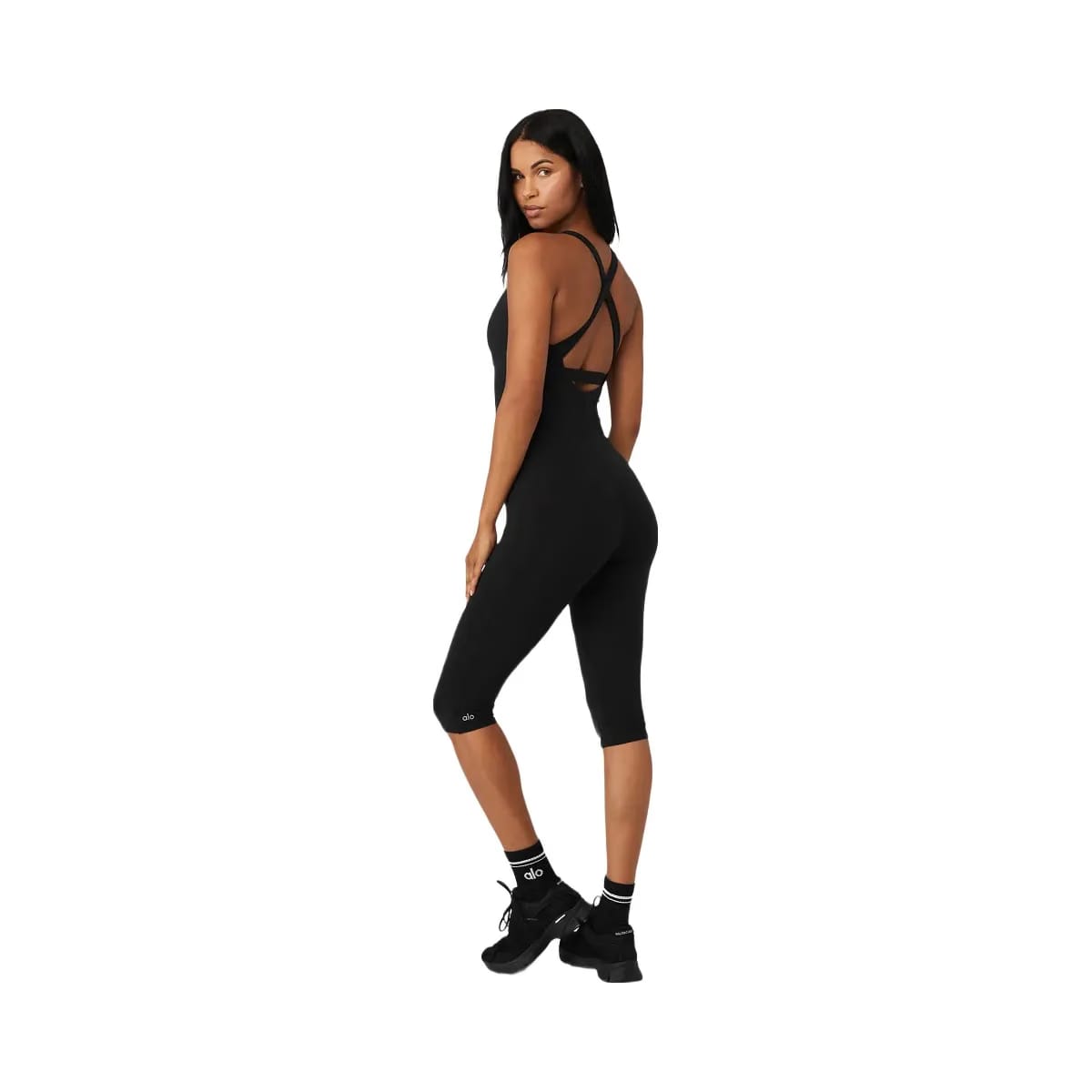 Alo Women's Airbrush Physique Onesie - Black