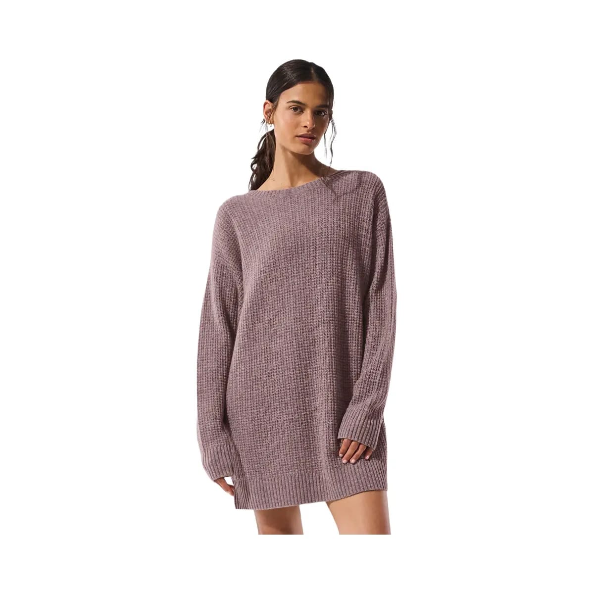 Alo Women's Cashmere Plush Waffle Dress - Mushroom Heather