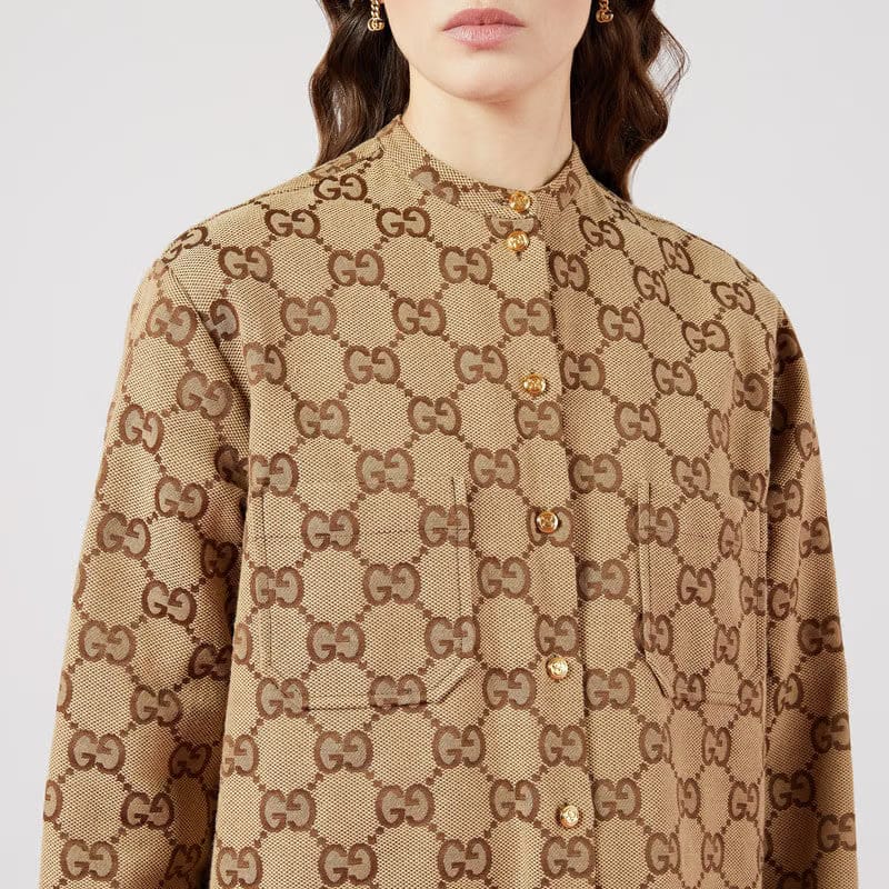 Maxi GG canvas shirt