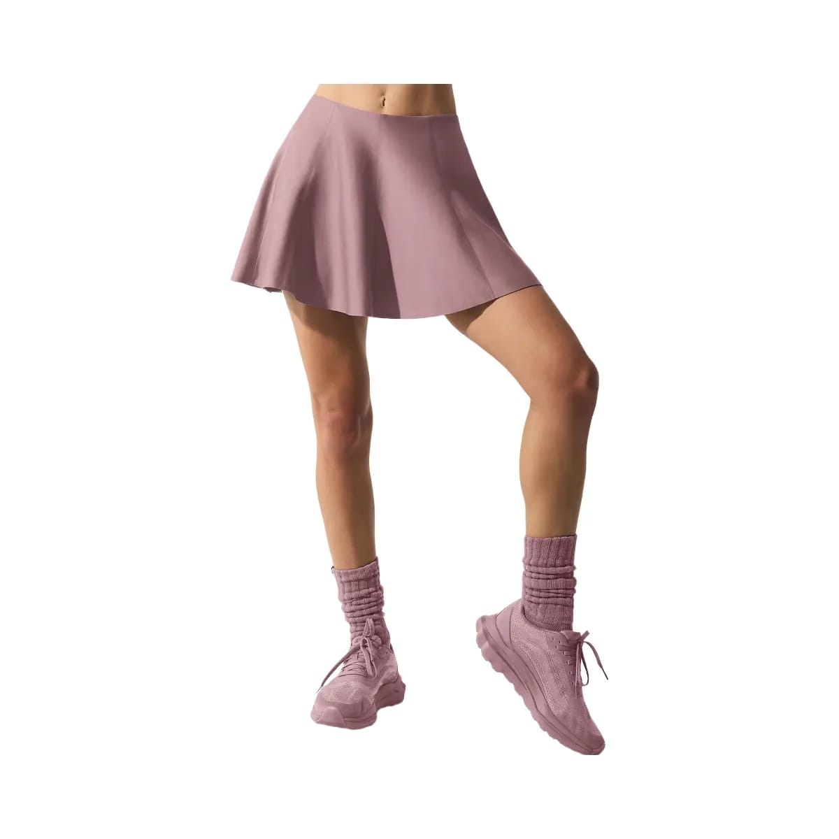 Alo Women's Airlift Down The Line Tennis Skirt - Smoky Quartz