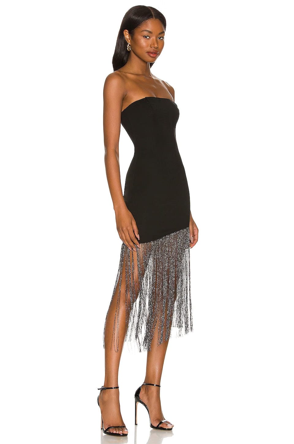 superdown Cleo Strapless Dress in Black
