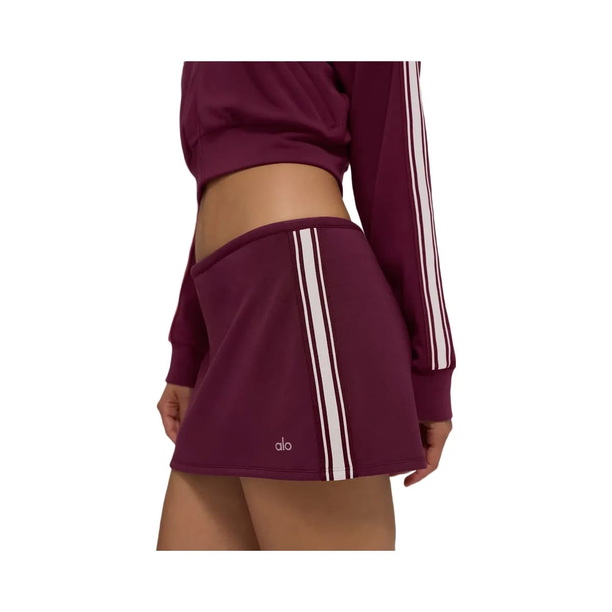 Alo Women's Track Star Mini Skirt - Burgundy