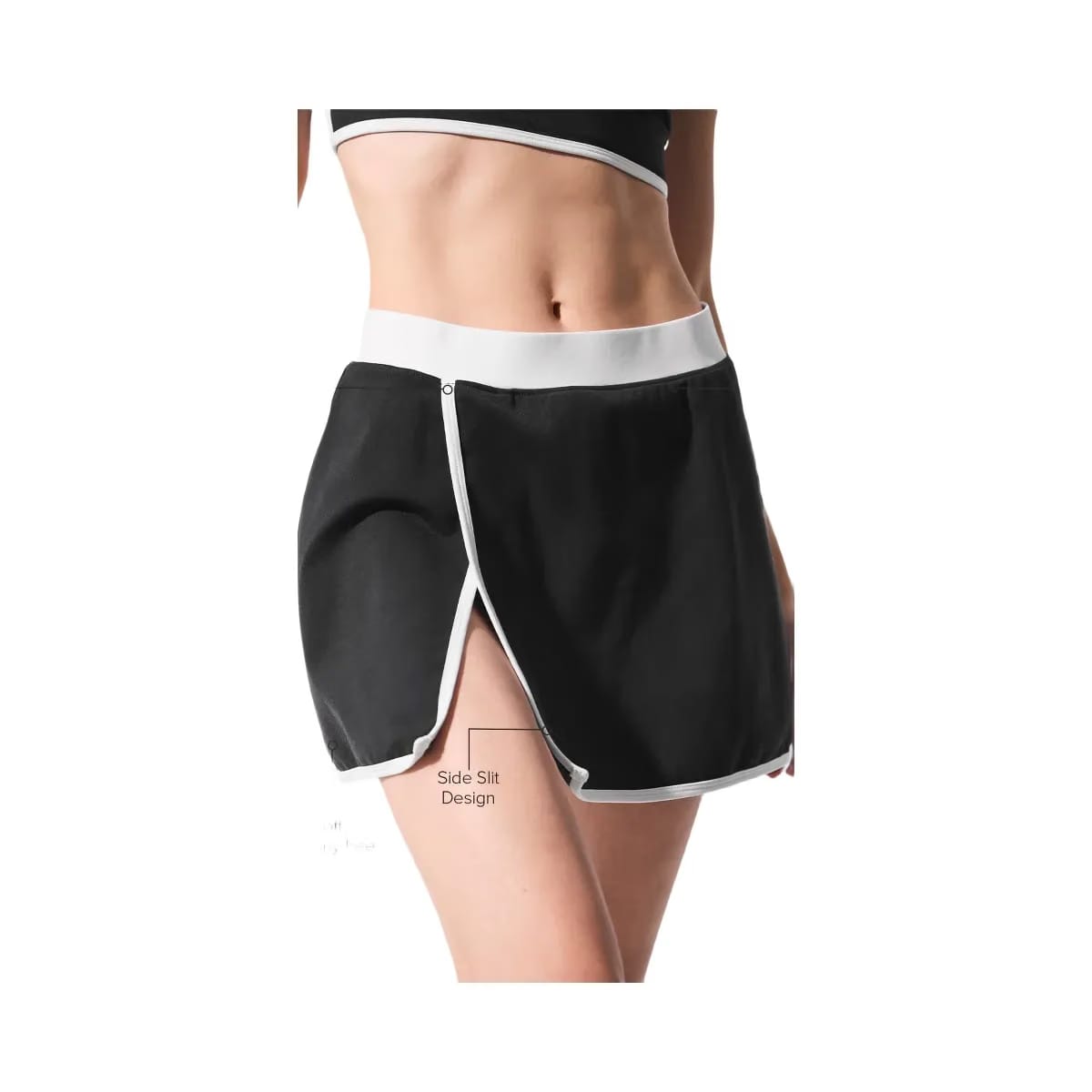 Alo Women's Airbrush Streamlined Skirt - Black/White