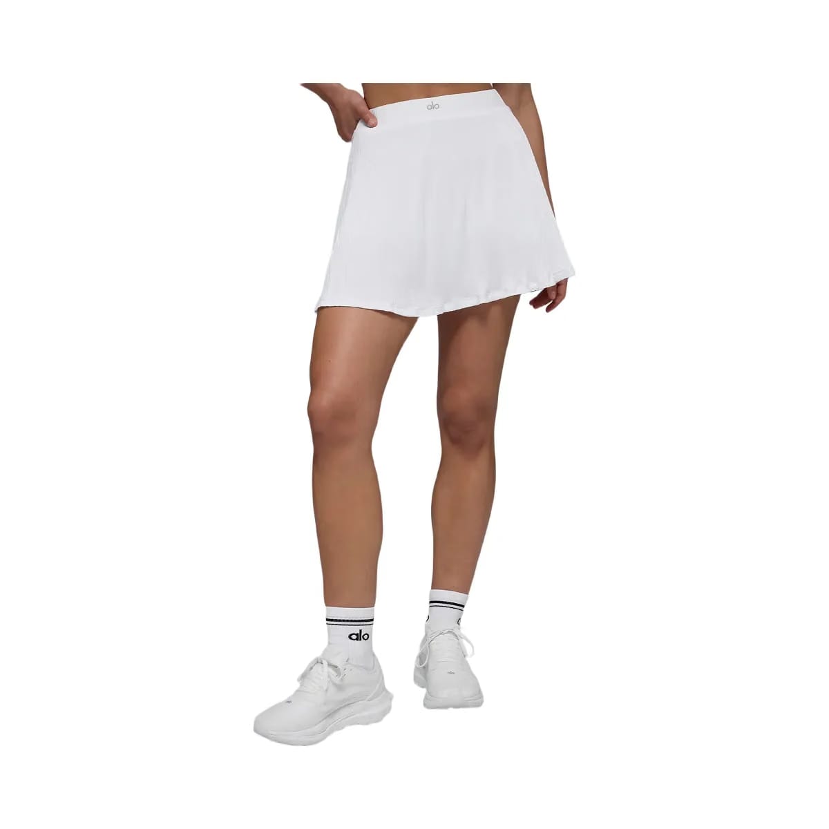 Alo Women's Micro Plisse Tennis Skirt - White