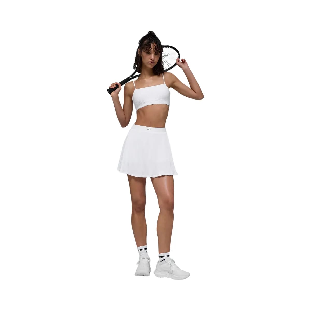 Alo Women's Micro Plisse Tennis Skirt - White