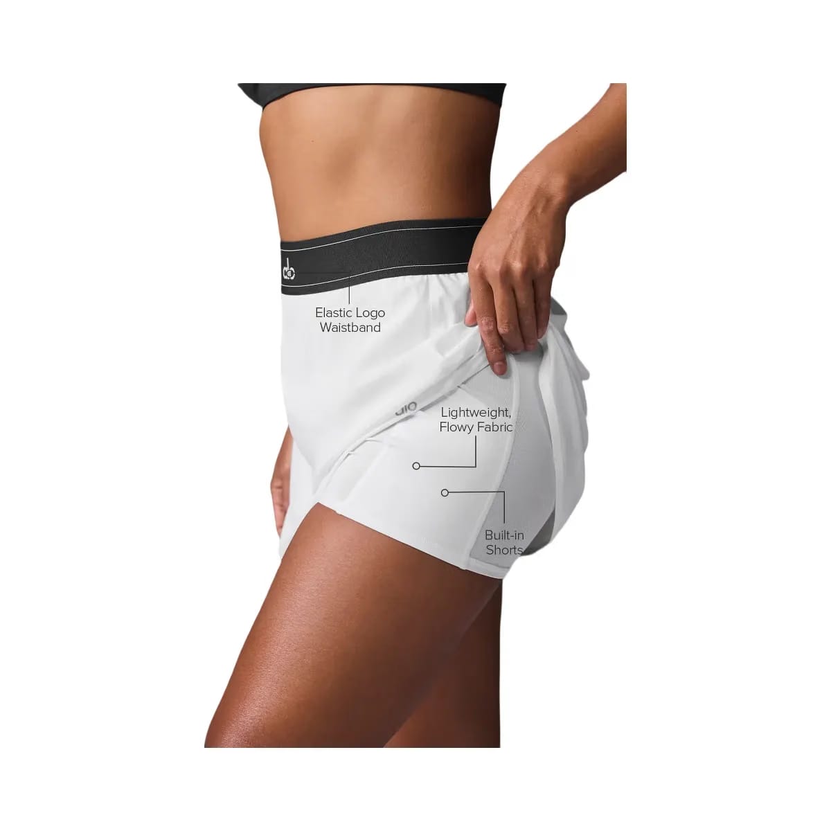 Alo Women's Match Point Tennis Skirt - White