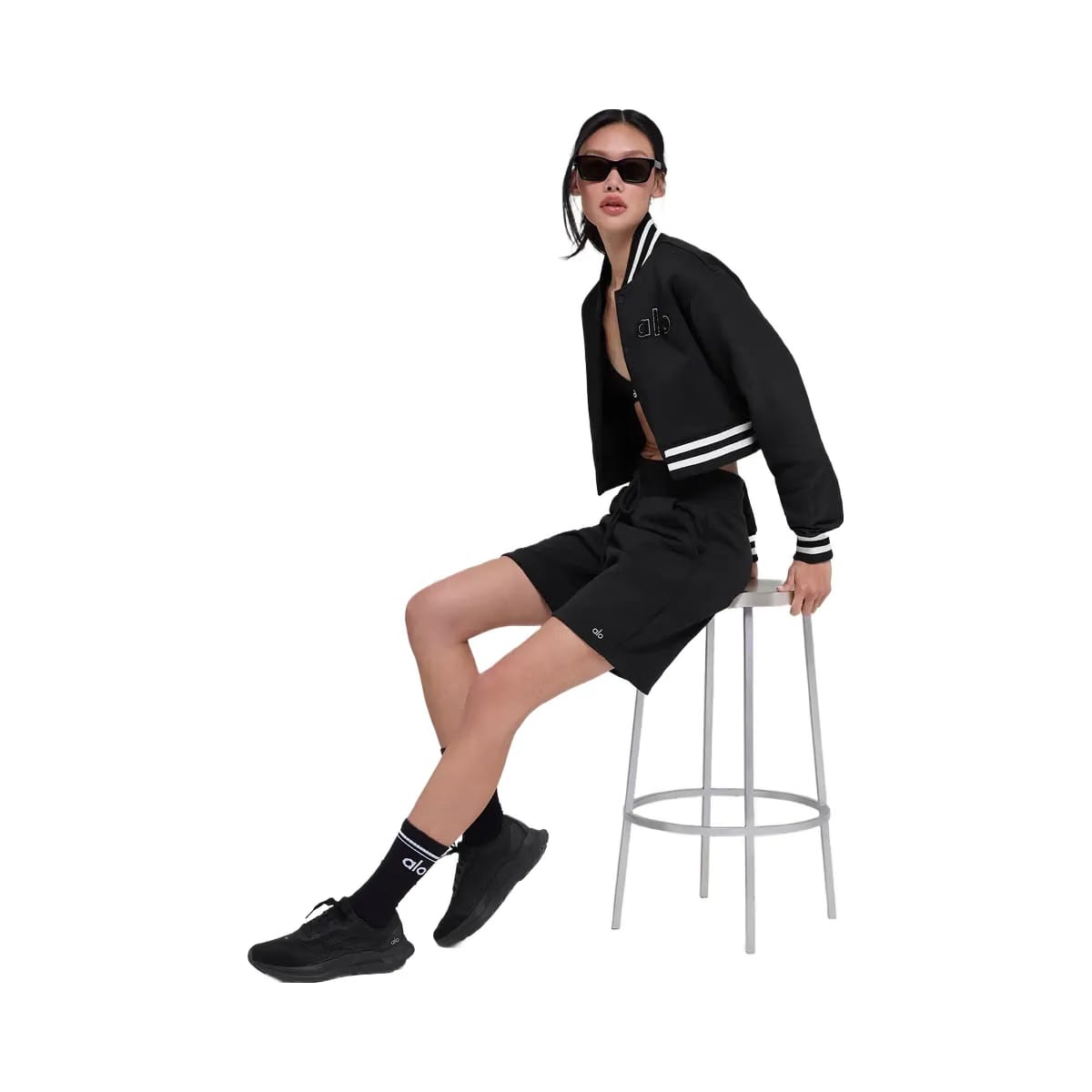 Alo Women's High-Waist Easy Sweat Short - Black