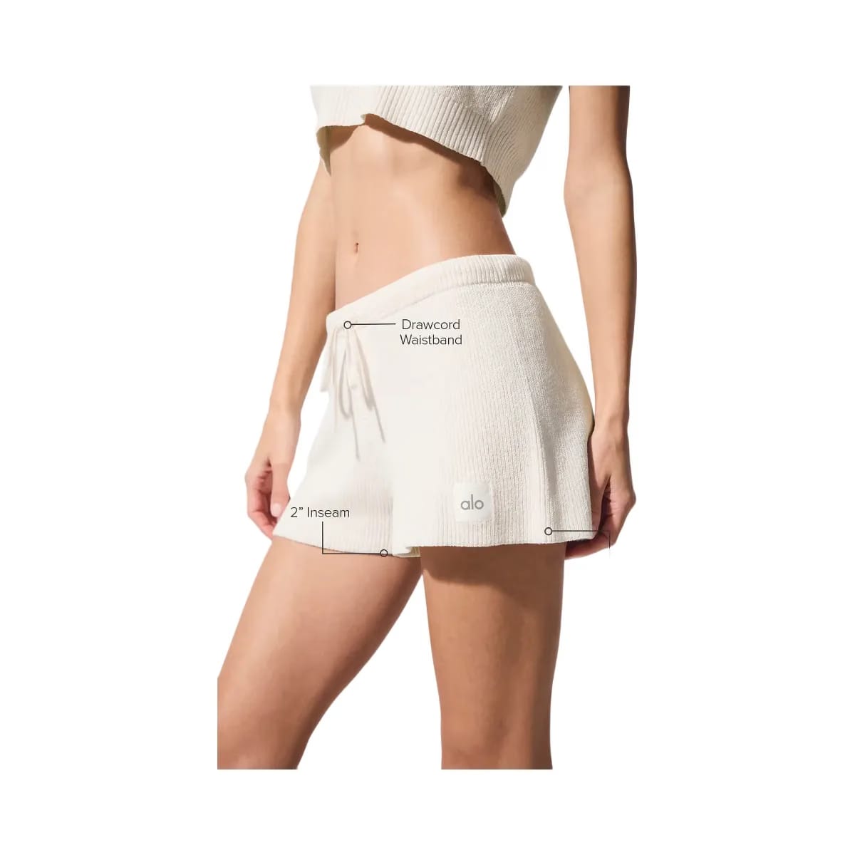 Alo Women's Supernatural Sweater Short - Ivory